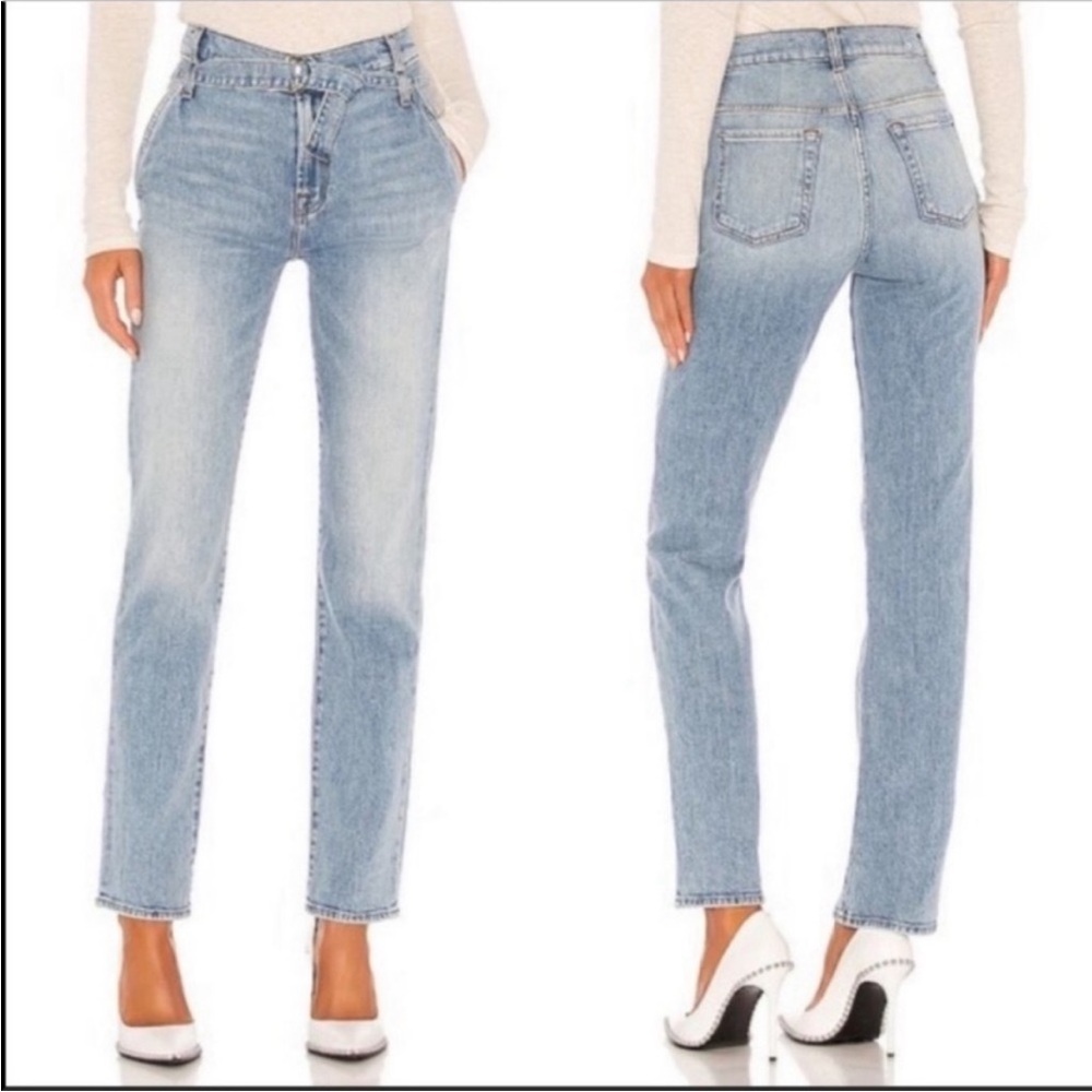 NWT 7 For All Mankind High Waist Slim Straight Leg Jeans